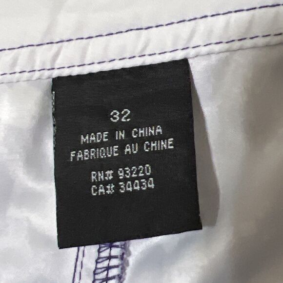 DC Shoes Skate Surf Purple White Snap Button Swim Trunks Board Shorts 32 Act. 30 - Picture 2 of 13